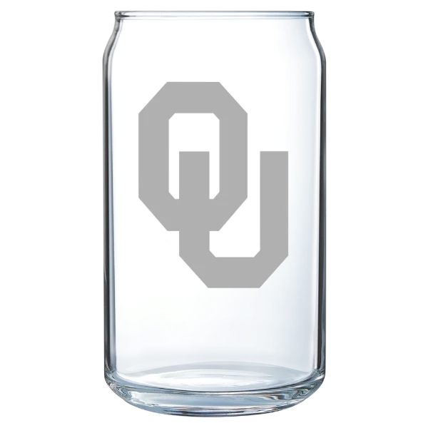 University of Oklahoma Polar Camel 16 oz. Can Glass