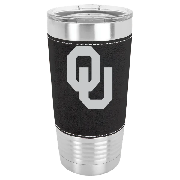 University of Oklahoma Polar Camel 20 oz. Leatherette Grip Tumbler with Standard Lid