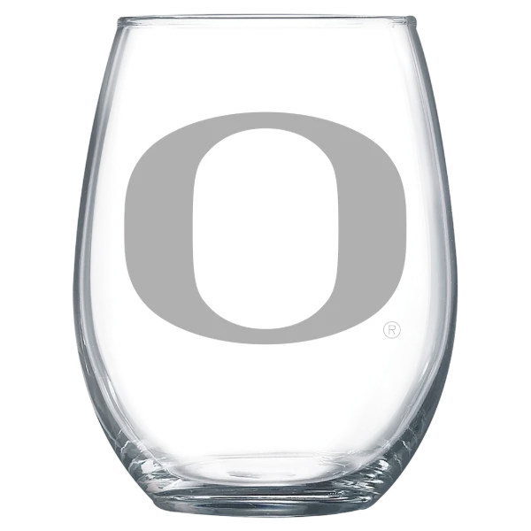 University of Oregon Polar Camel 15 oz. Stemless Wine Glass