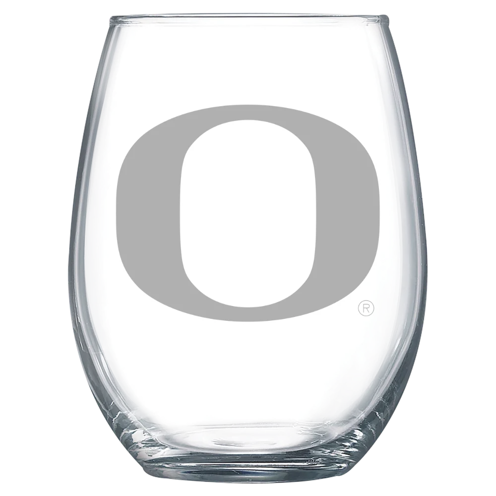University of Oregon Polar Camel 15 oz. Stemless Wine Glass