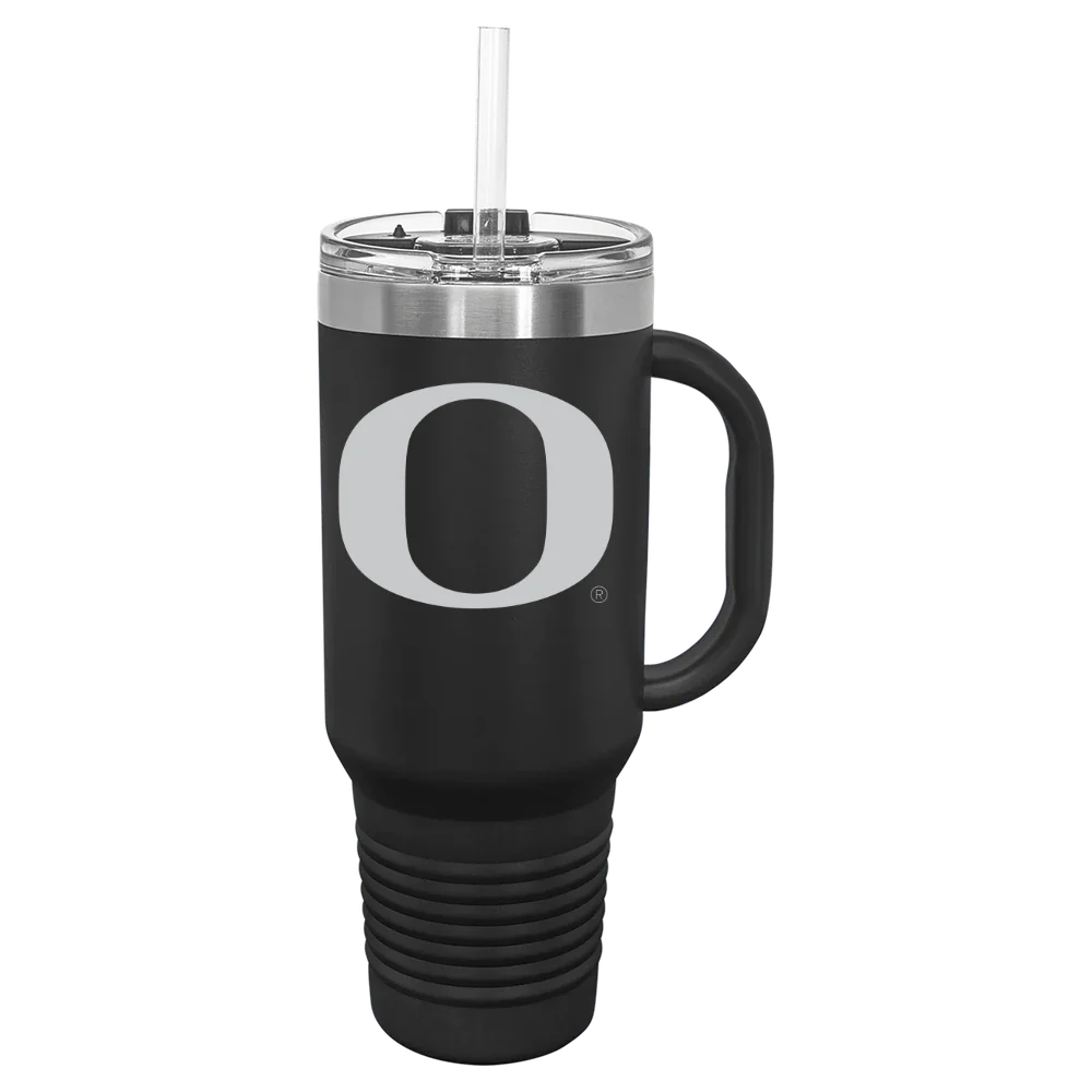 University of Oregon Polar Camel 40 oz. Travel Mug with Snap Lid & Straw