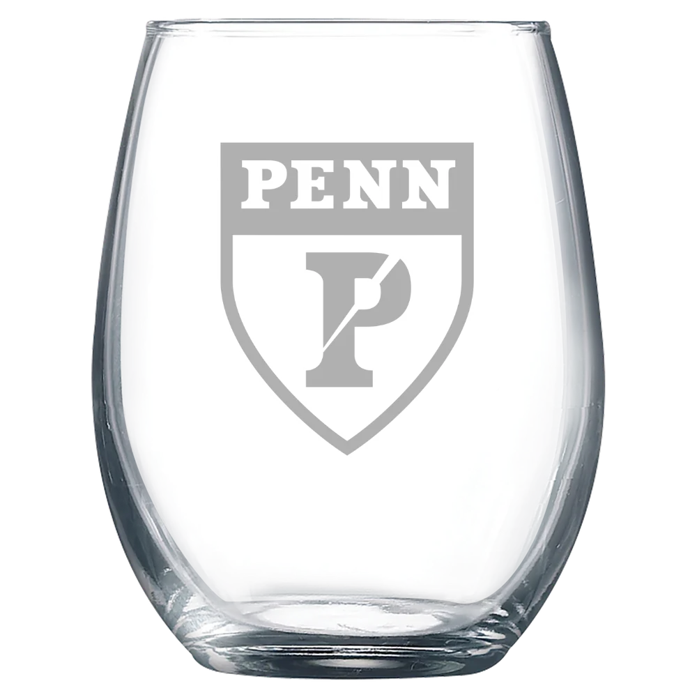 University of Pennsylvania Polar Camel 9 oz. Stemless Wine Glass