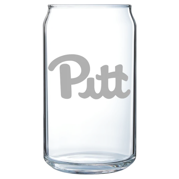 University of Pittsburgh Polar Camel 16 oz. Can Glass
