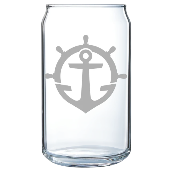 University of Portland Polar Camel 16 oz. Can Glass