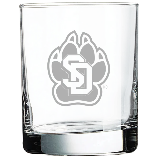 University of South Dakota Polar Camel 10 1/2 oz. On The Rocks Glass