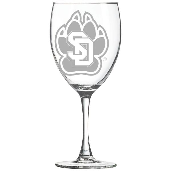 University of South Dakota Polar Camel 10 1/2 oz. Wine Glass