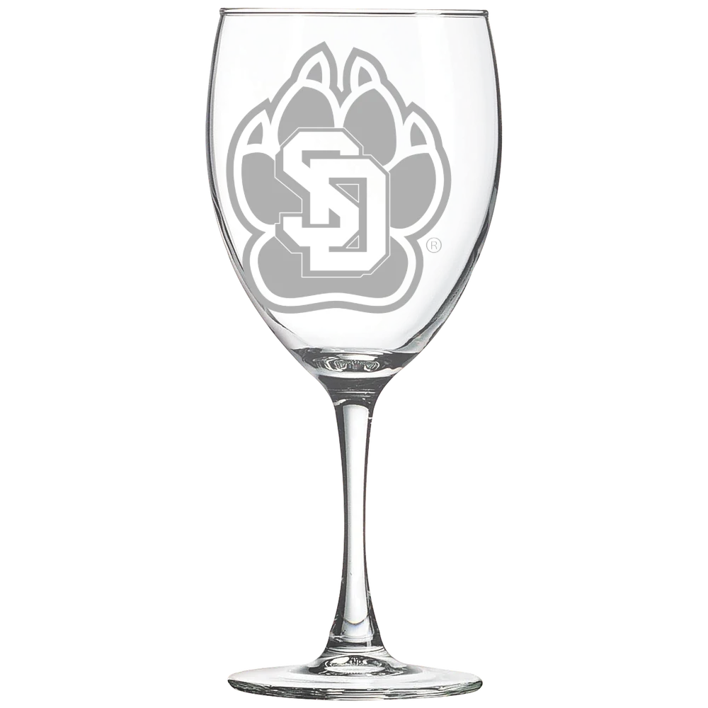 University of South Dakota Polar Camel 10 1/2 oz. Wine Glass