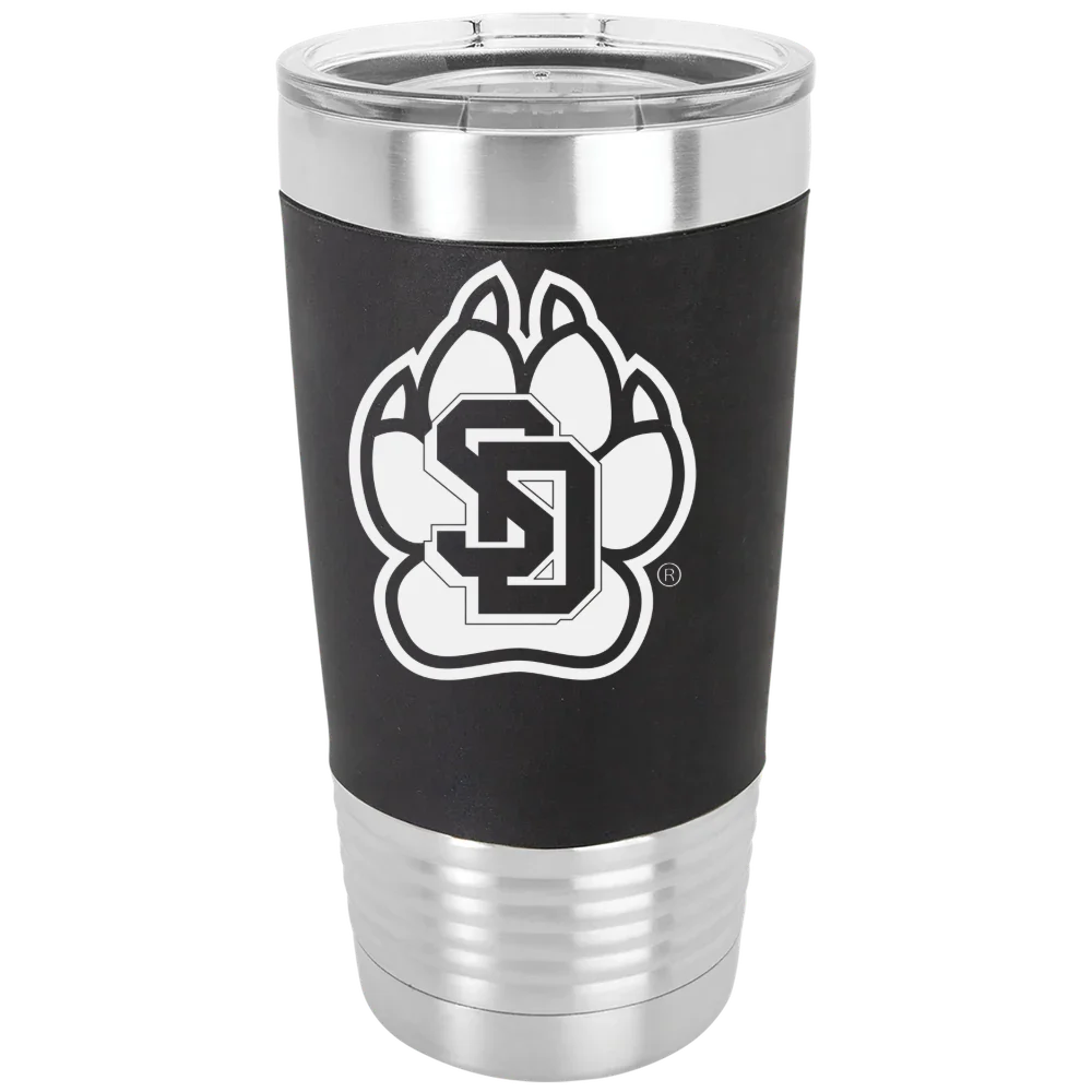 University of South Dakota Polar Camel 20 oz. Silicone Grip Tumbler with Standard Lid