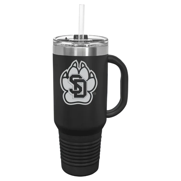 University of South Dakota Polar Camel 40 oz. Travel Mug with Snap Lid & Straw