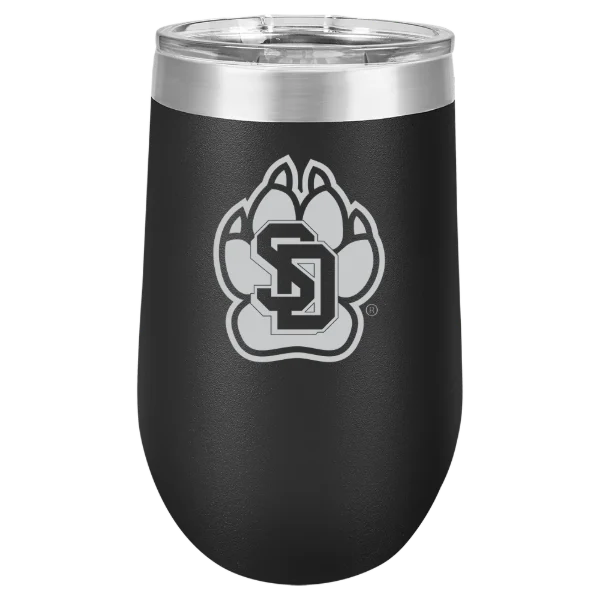 University of South Dakota Polar Camel 16 oz. Stemless Wine Tumbler