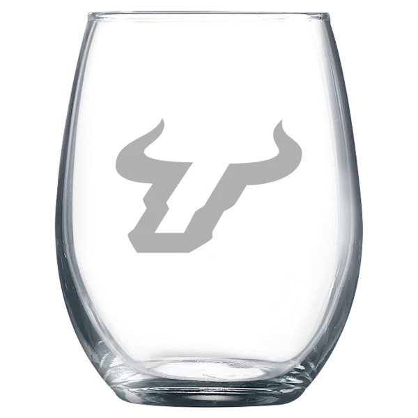 University of South Florida Polar Camel 9 oz. Stemless Wine Glass