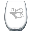 University of Southern Indiana Polar Camel 15 oz. Stemless Wine Glass