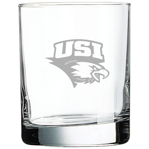 University of Southern Indiana Polar Camel 10 1/2 oz. On The Rocks Glass