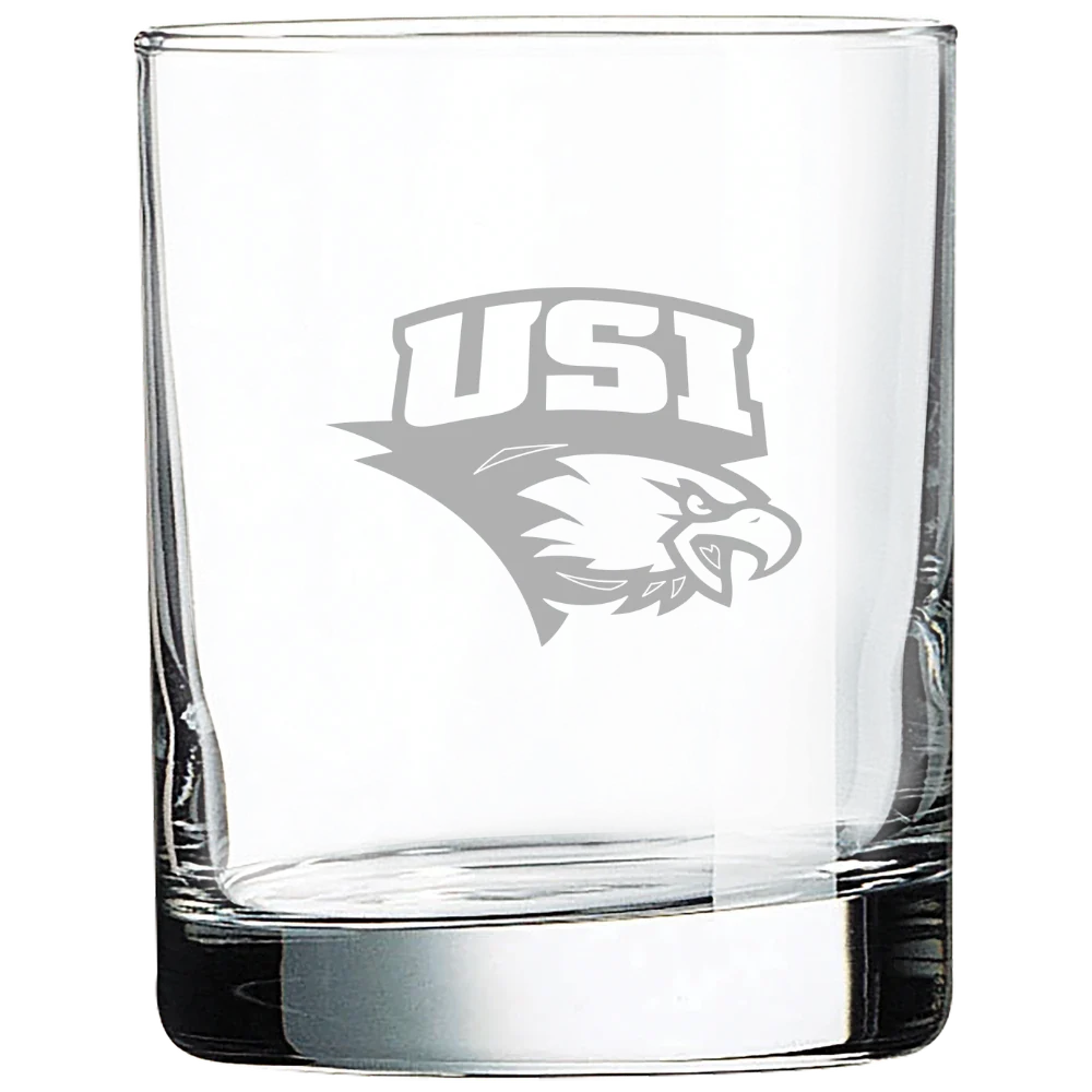 University of Southern Indiana Polar Camel 10 1/2 oz. On The Rocks Glass