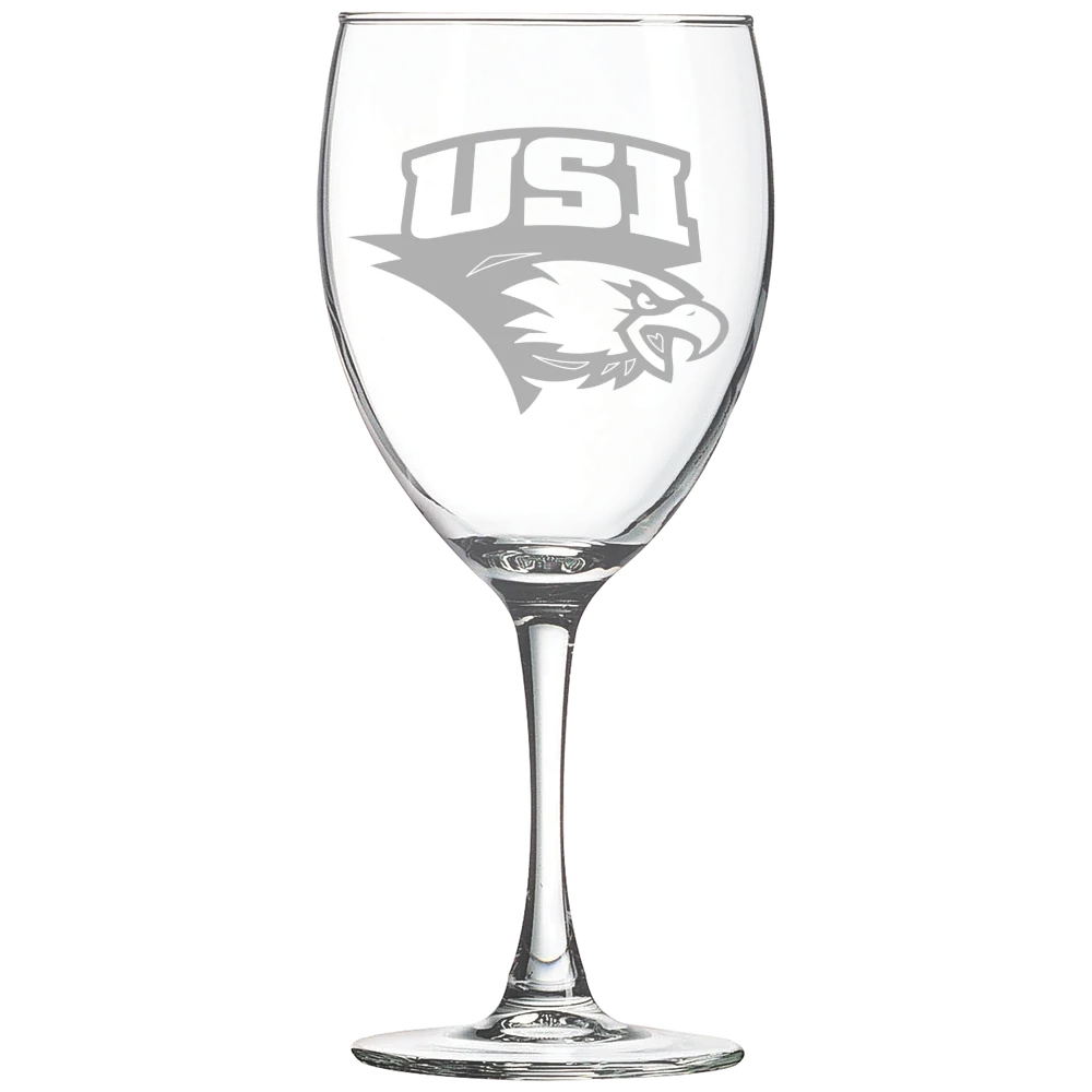 University of Southern Indiana Polar Camel 10 1/2 oz. Wine Glass