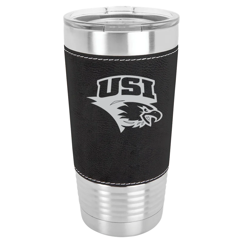 University of Southern Indiana Polar Camel 20 oz. Leatherette Grip Tumbler with Standard Lid