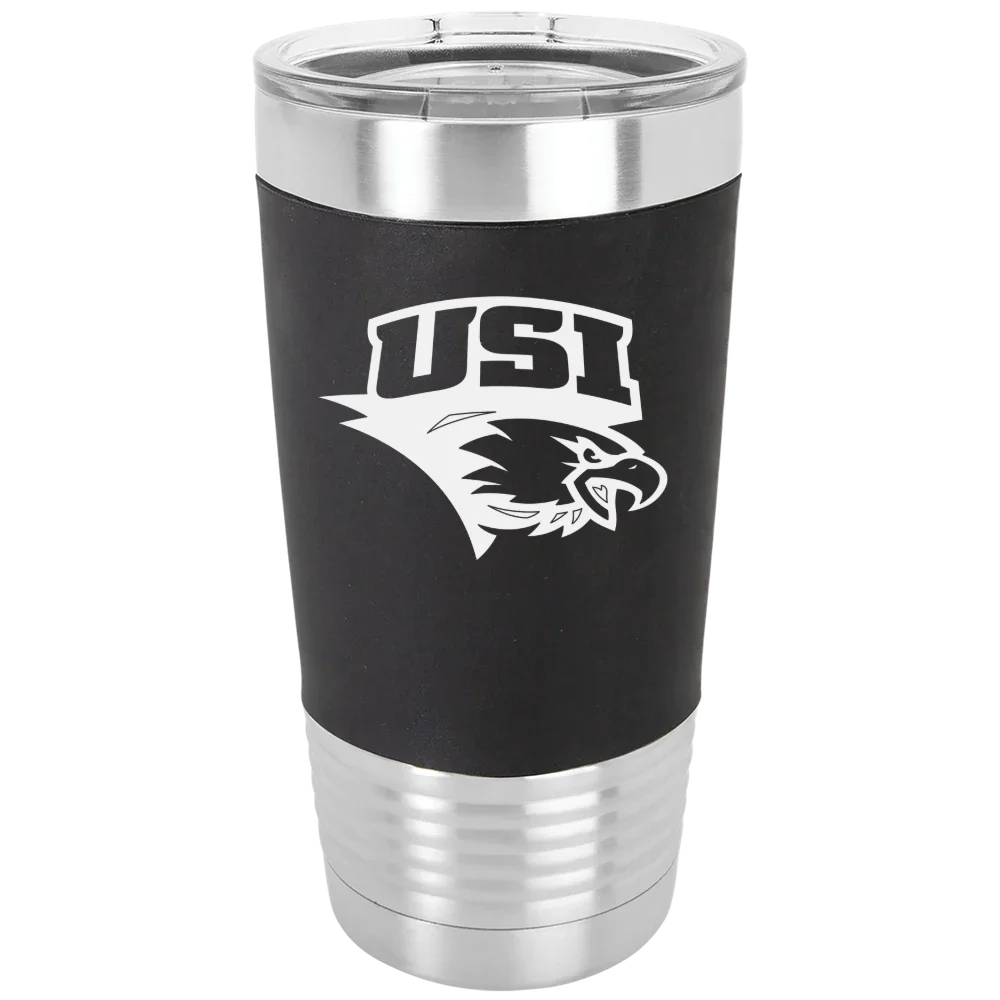 University of Southern Indiana Polar Camel 20 oz. Silicone Grip Tumbler with Standard Lid