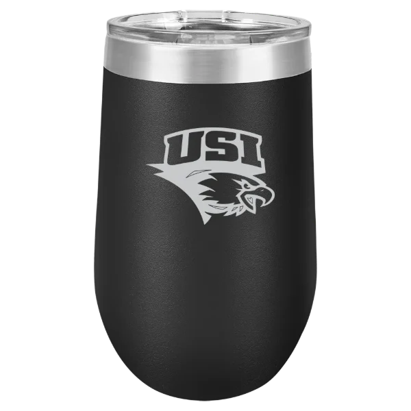 University of Southern Indiana Polar Camel 16 oz. Stemless Wine Tumbler