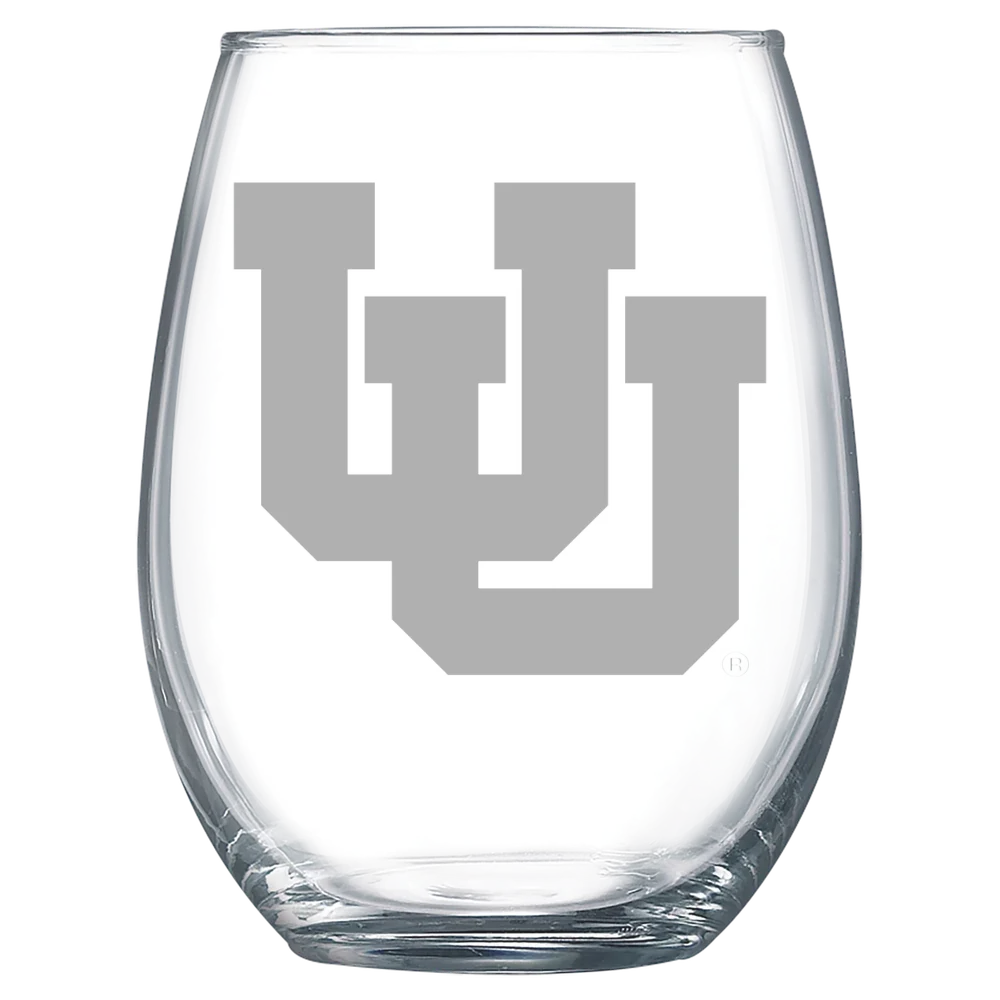 University of Utah Polar Camel 15 oz. Stemless Wine Glass