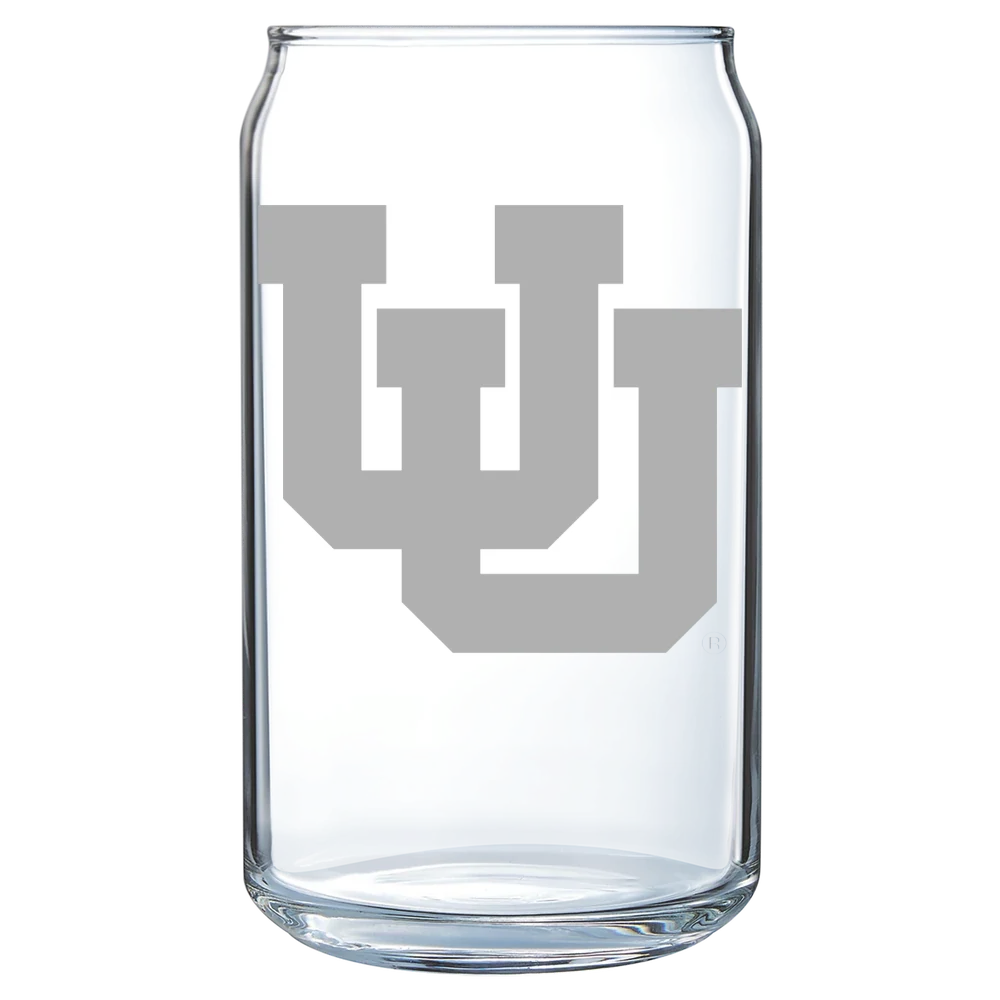 University of Utah Polar Camel 16 oz. Can Glass