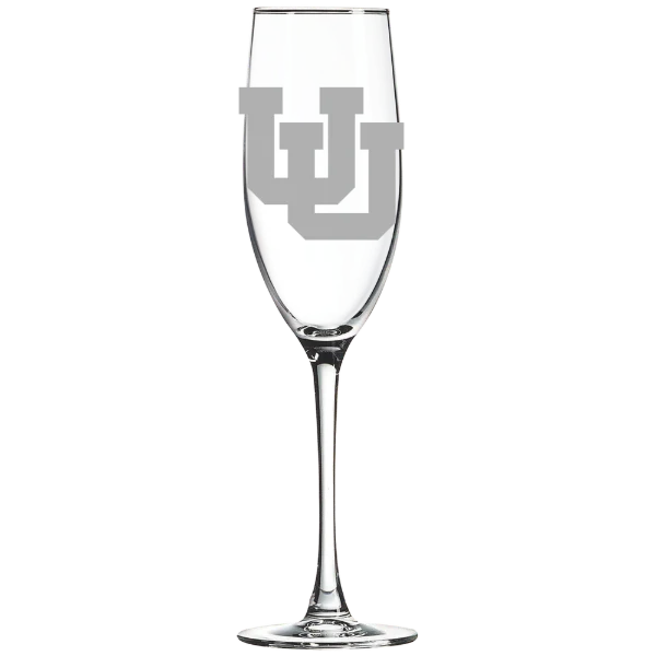University of Utah Polar Camel 8 oz. Champagne Flute
