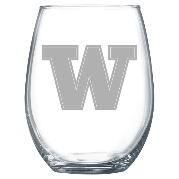 University of Washington Polar Camel 15 oz. Stemless Wine Glass