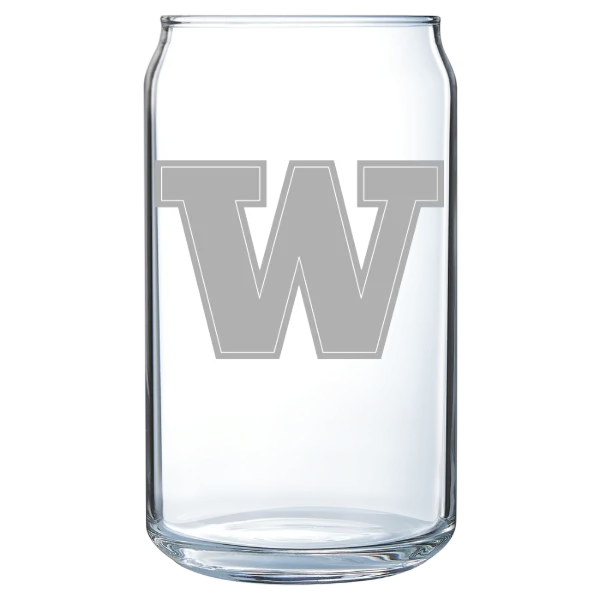 University of Washington Polar Camel 16 oz. Can Glass