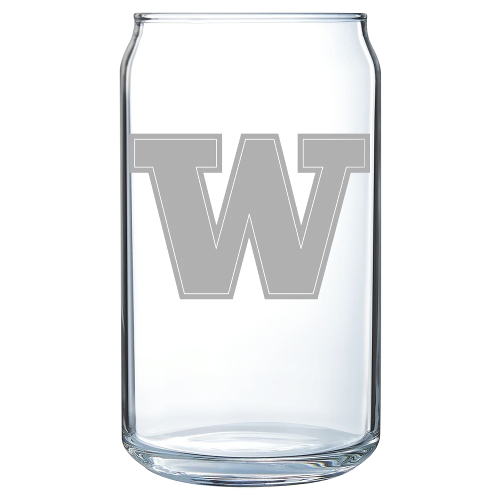 University of Washington Polar Camel 16 oz. Can Glass
