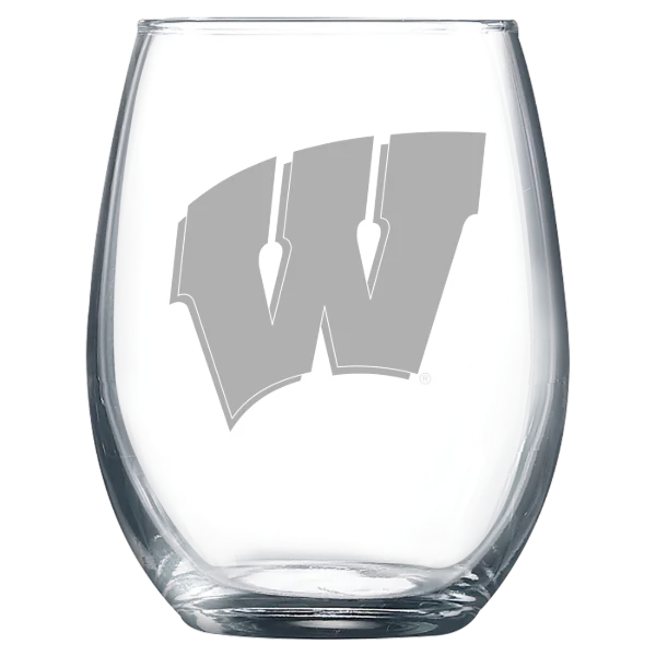 University of Wisconsin-Madison Polar Camel 9 oz. Stemless Wine Glass