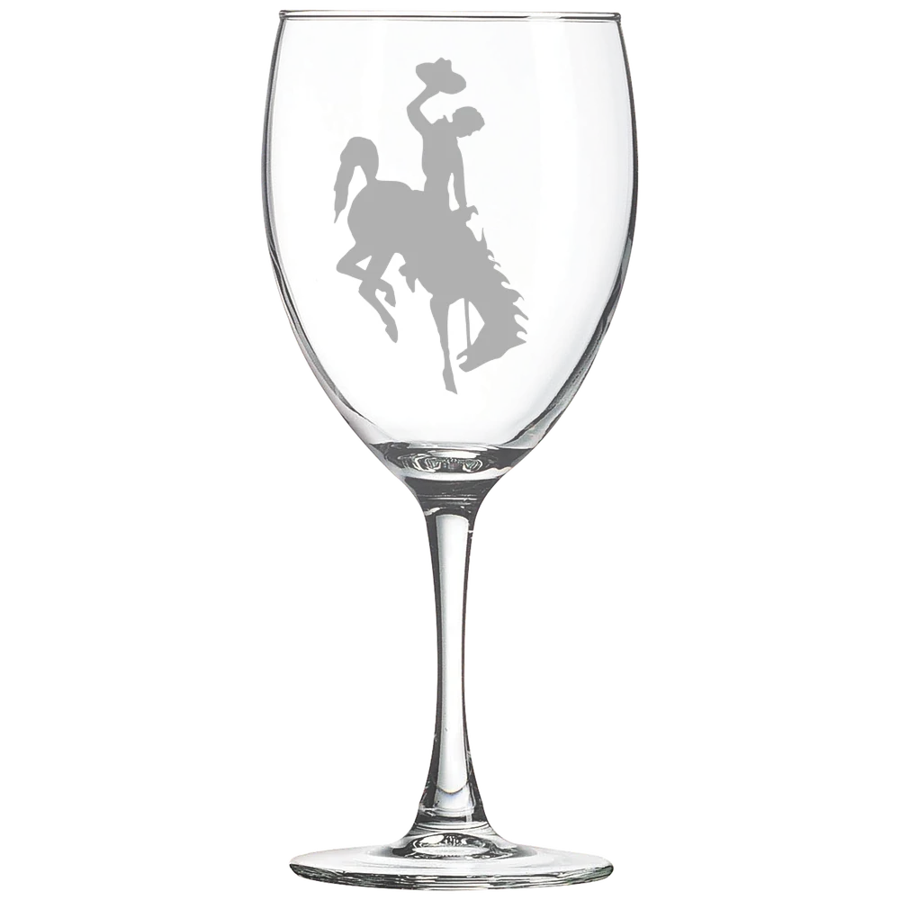 University of Wyoming Polar Camel 10 1/2 oz. Wine Glass