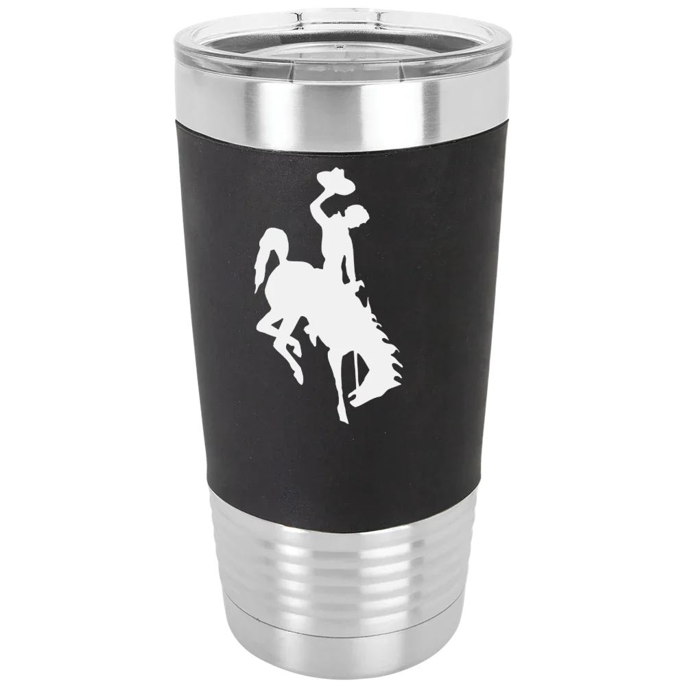 University of Wyoming Polar Camel 20 oz. Silicone Grip Tumbler with Standard Lid