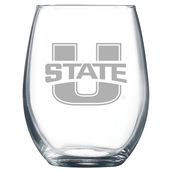 Utah State University Polar Camel 9 oz. Stemless Wine Glass
