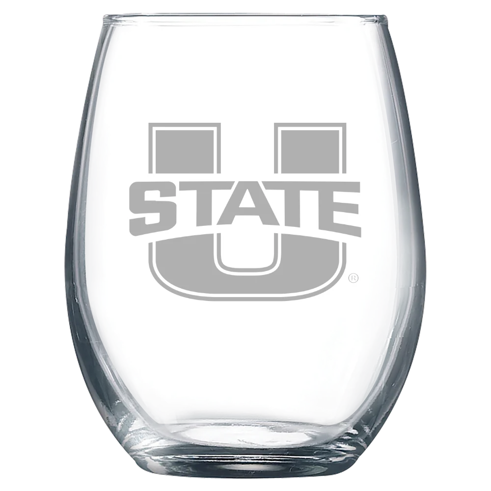 Utah State University Polar Camel 9 oz. Stemless Wine Glass