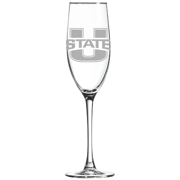 Utah State University Polar Camel 8 oz. Champagne Flute