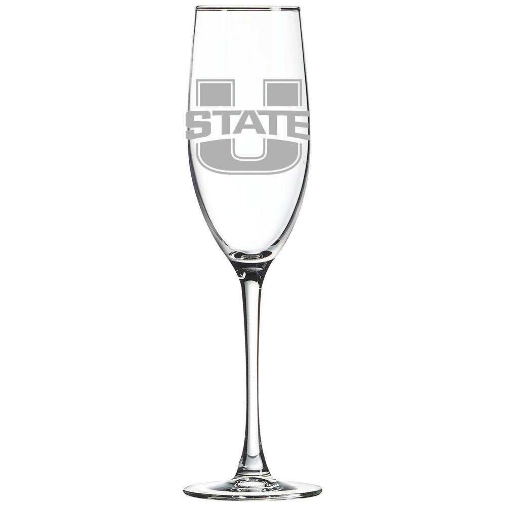 Utah State University Polar Camel 8 oz. Champagne Flute