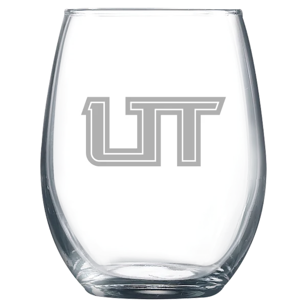 Utah Tech University Polar Camel 9 oz. Stemless Wine Glass