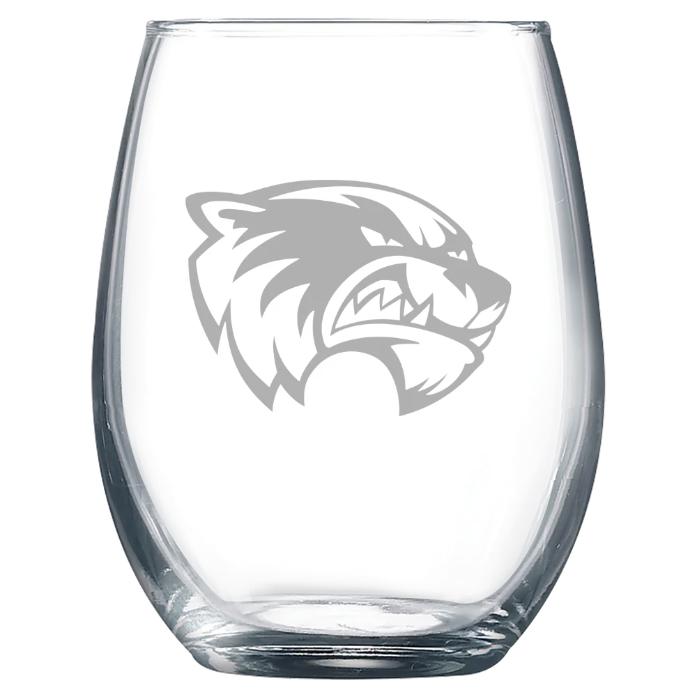 Utah Valley University Polar Camel 9 oz. Stemless Wine Glass