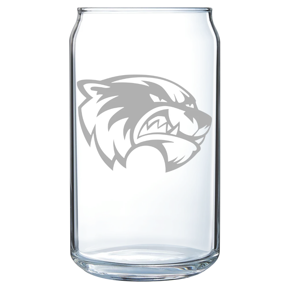 Utah Valley University Polar Camel 16 oz. Can Glass