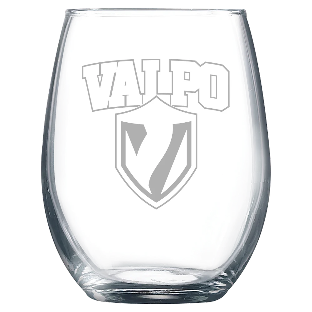 Valparaiso University Polar Camel 9 oz. Stemless Wine Glass