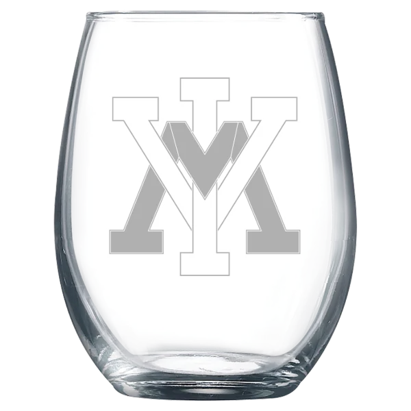 Virginia Military Institute Polar Camel 9 oz. Stemless Wine Glass