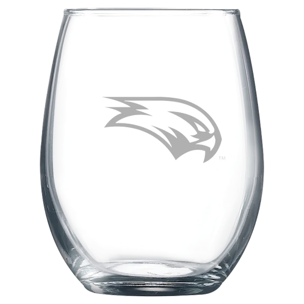 Wagner College Polar Camel 9 oz. Stemless Wine Glass