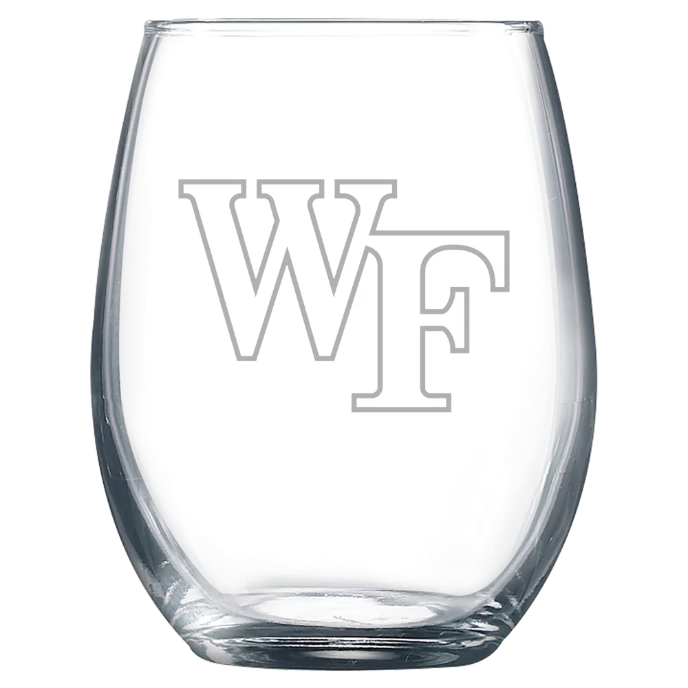 Wake Forest University Polar Camel 9 oz. Stemless Wine Glass