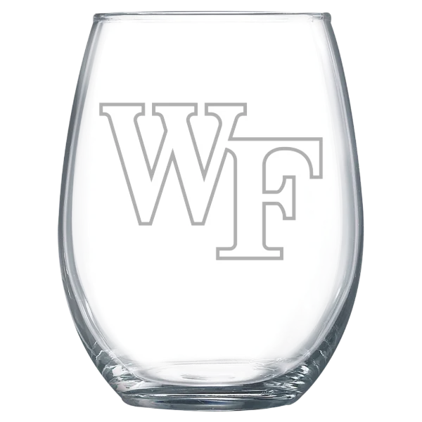Wake Forest University Polar Camel 15 oz. Stemless Wine Glass