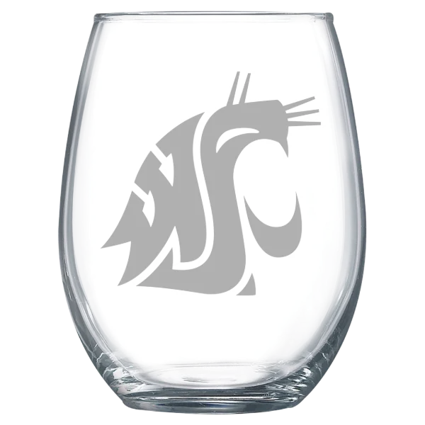Washington State University Polar Camel 15 oz. Stemless Wine Glass