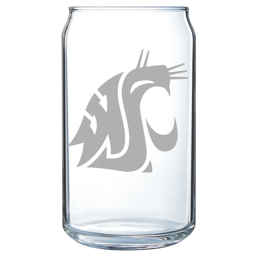 Washington State University Polar Camel 16 oz. Can Glass