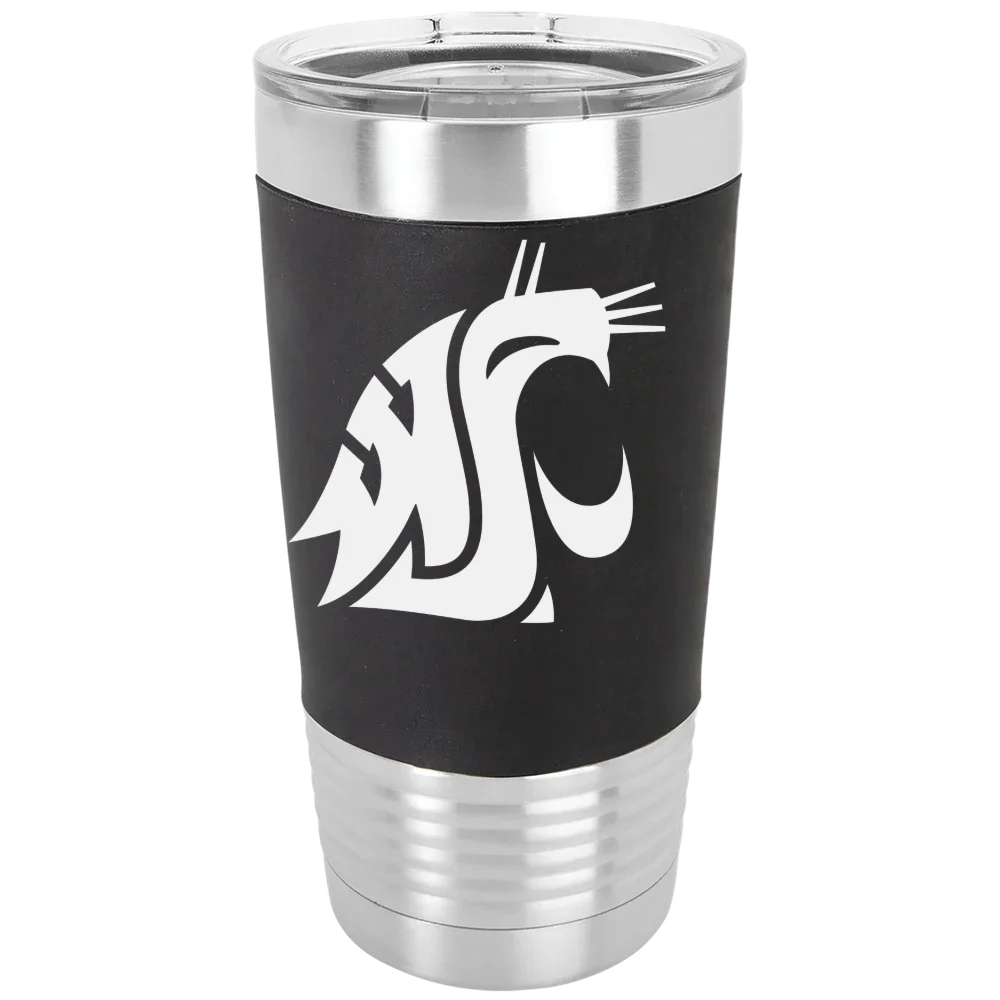 Washington State University Polar Camel 20 oz. Silicone Grip Tumbler with Standard Lid