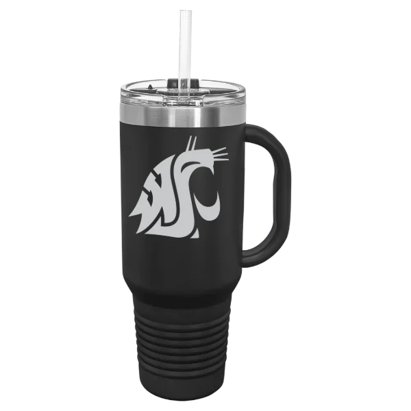 Washington State University Polar Camel 40 oz. Travel Mug with Snap Lid & Straw