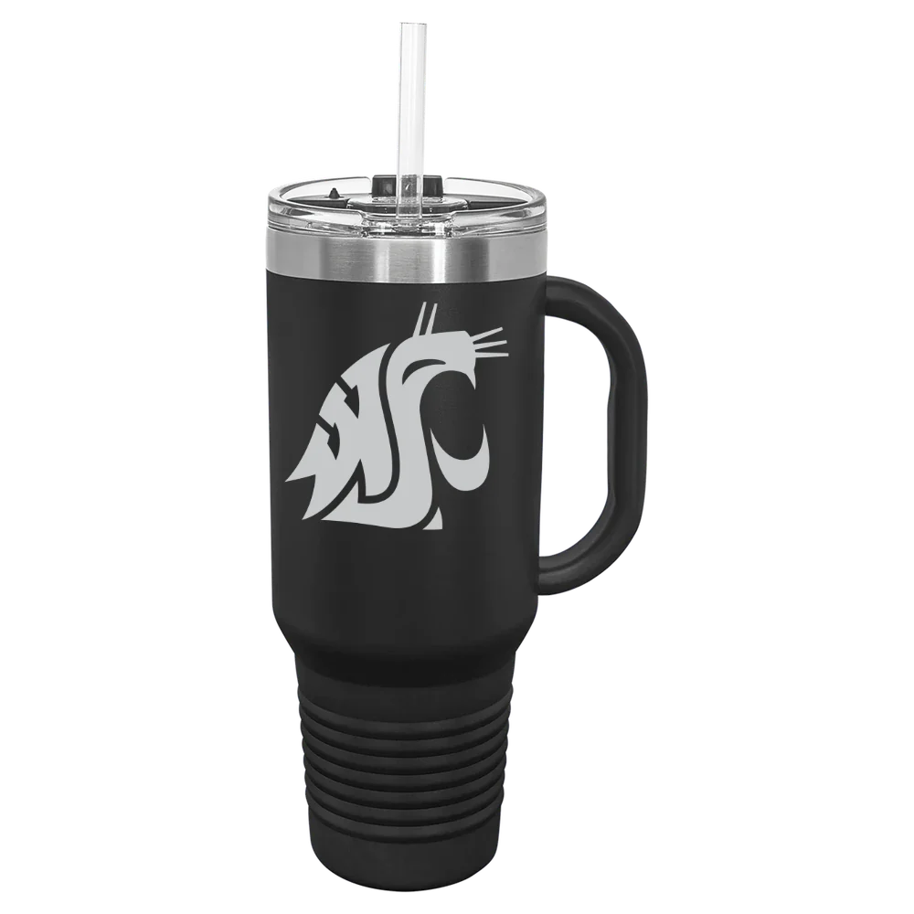 Washington State University Polar Camel 40 oz. Travel Mug with Snap Lid & Straw