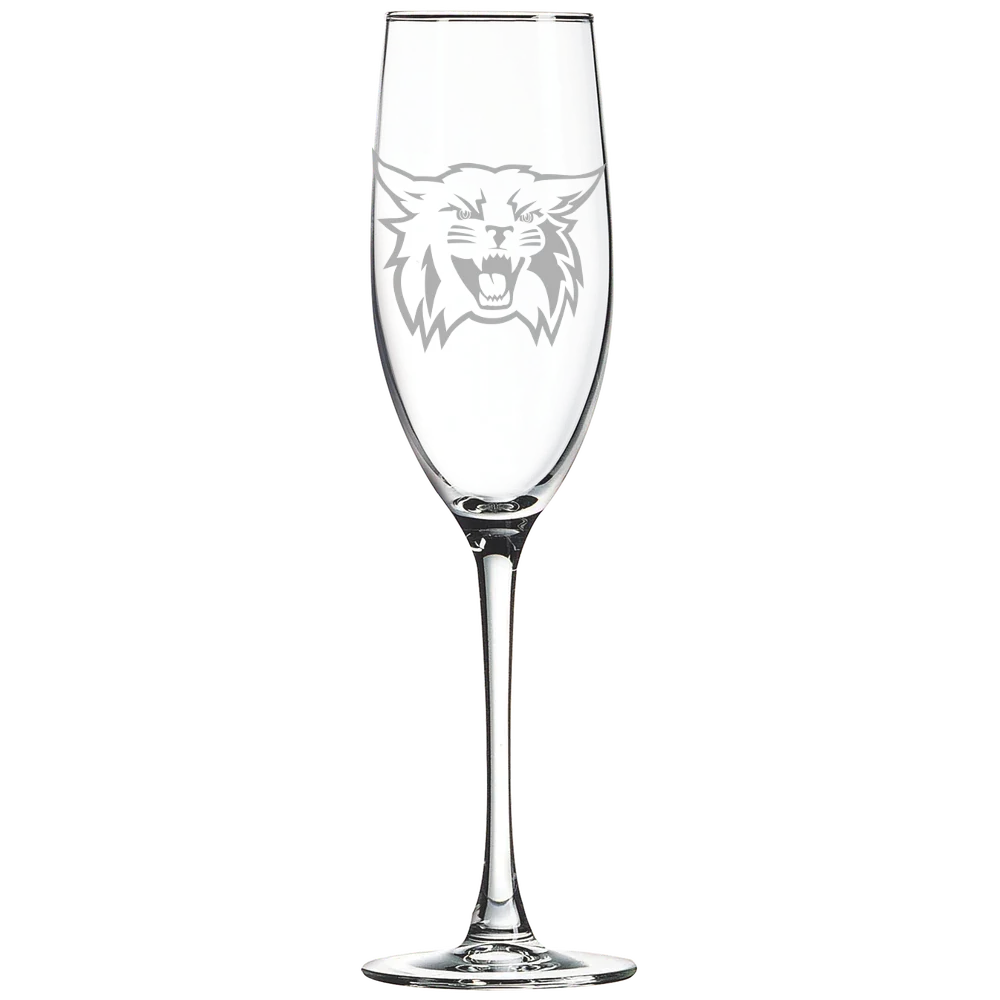 Weber State University Polar Camel 8 oz. Champagne Flute