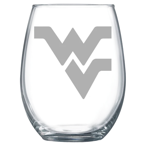 West Virginia University Polar Camel 15 oz. Stemless Wine Glass